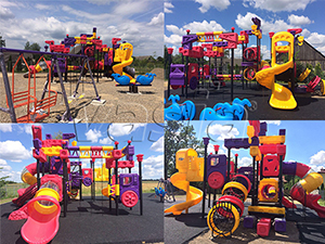 Parque infantil al aire libre en Polonia