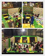 Parque cubierto de trampolines en el Líbano