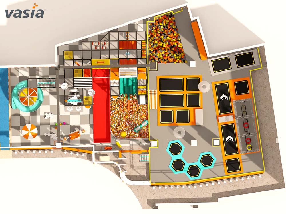 Parque de trampolines cubierto S008