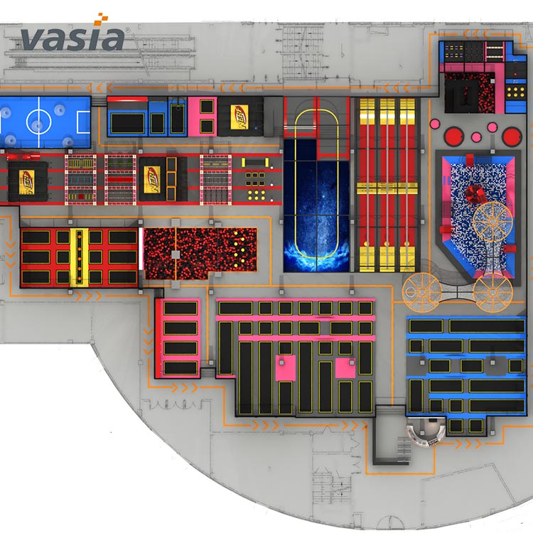 Equipo de interior para parque de trampolines comerciales-Vasia