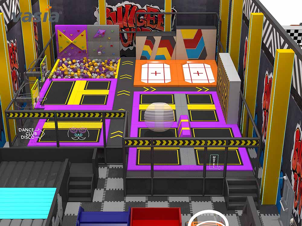 Zona de juegos con trampol&iacute;n S0385