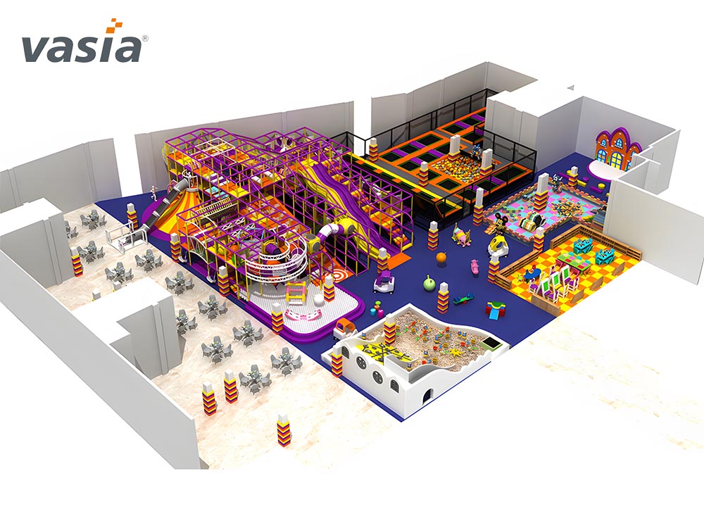 Parque infantil interior con tema de dulces W0034