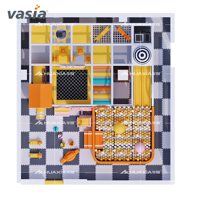 Área de juegos interior comercial para niños personalizada-Vasia