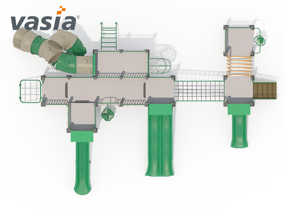 parque infantil exterior de pl&aacute;stico W0002