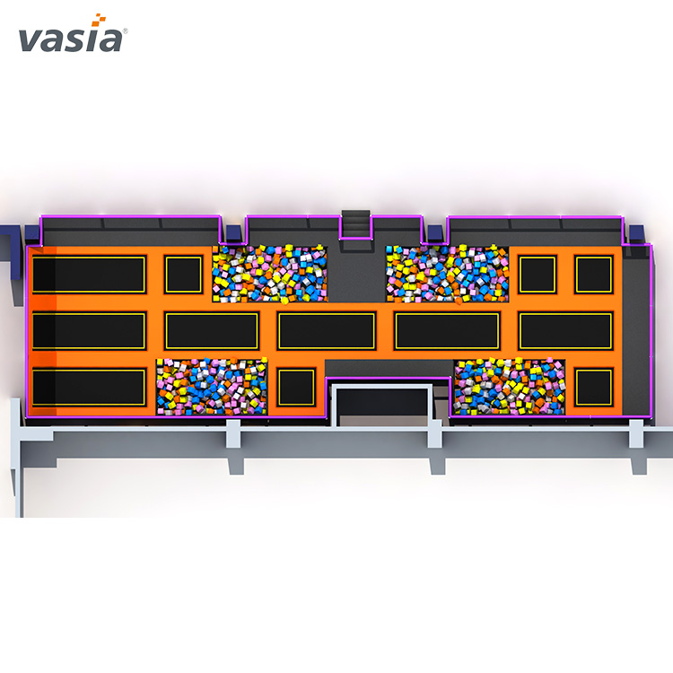 Parque de trampolines interior multifuncional para jóvenes-Vasia