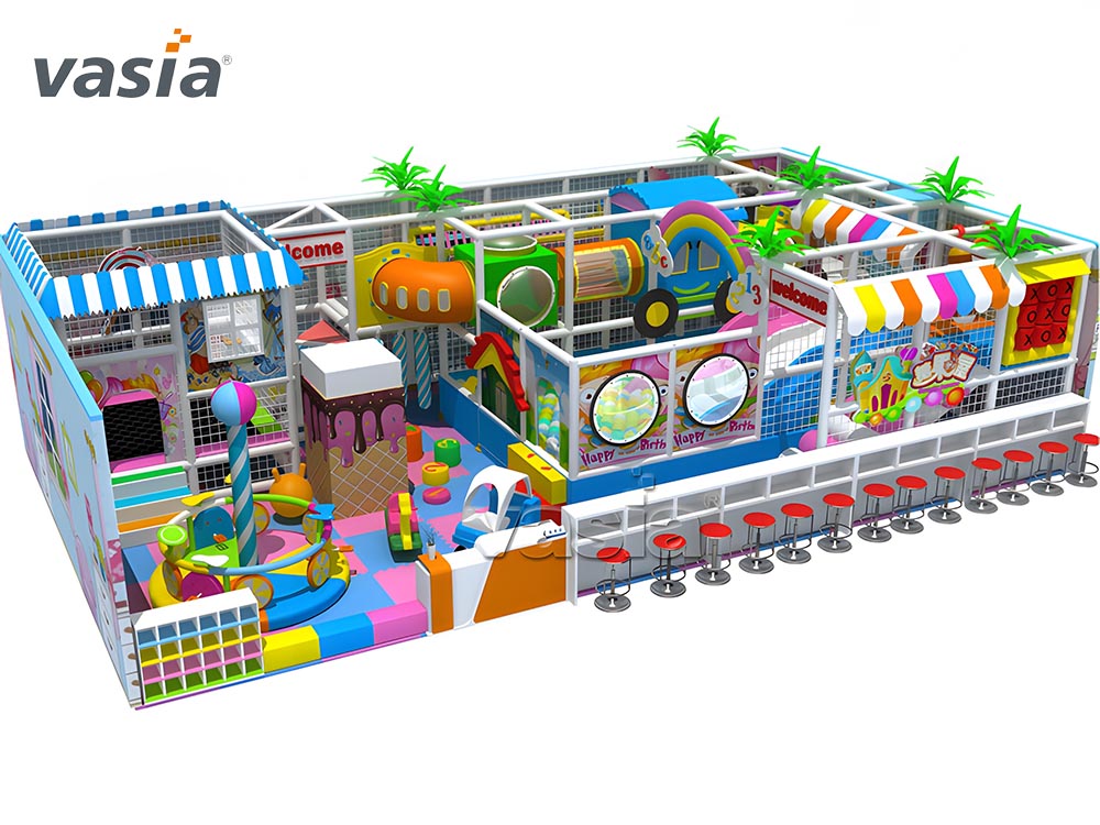Parque infantil interior con tema de dulces W0033