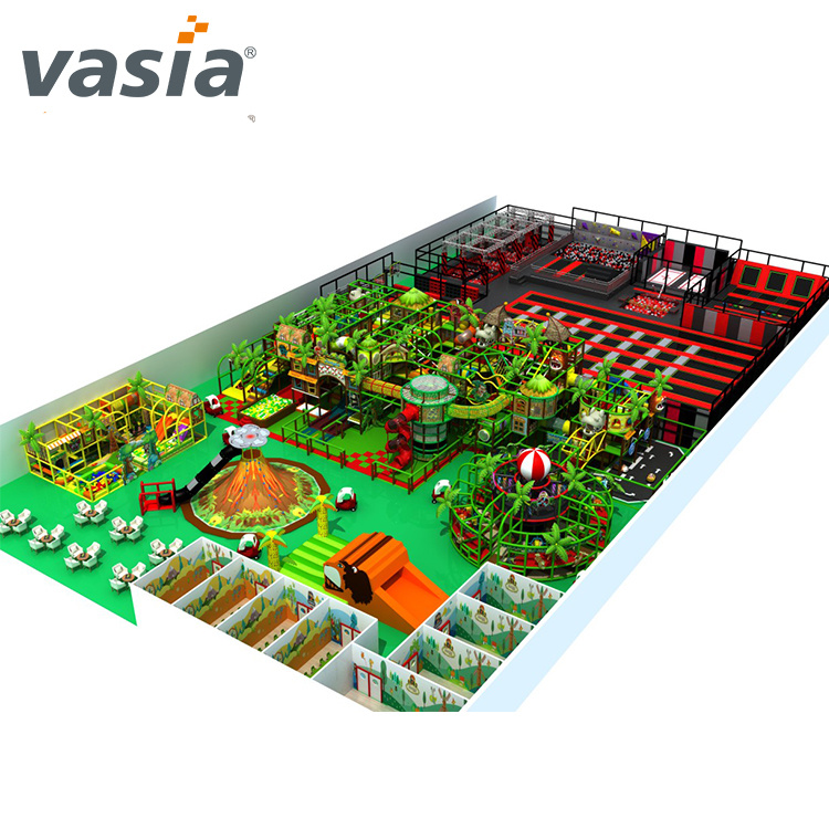 Área de juegos interior de alto estándar sobre el tema de la jungla-Vasia