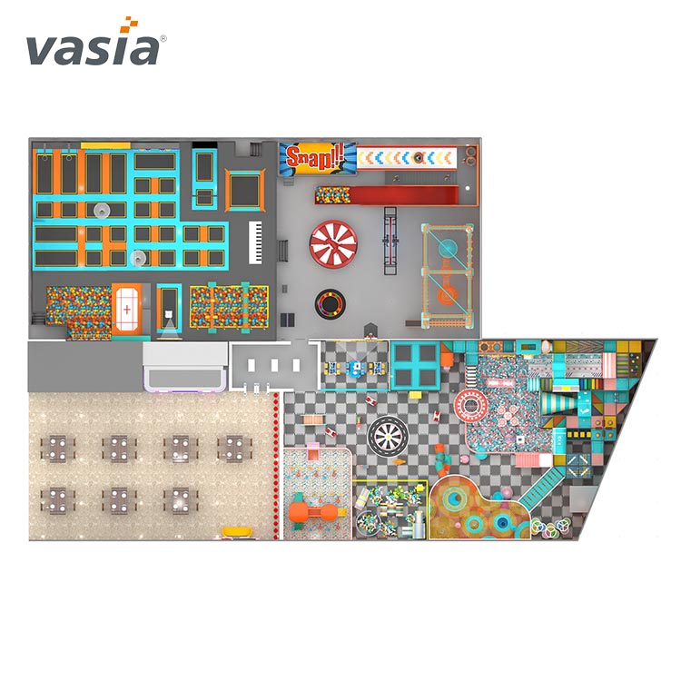 Parque comercial de trampolines para niños-Vasia