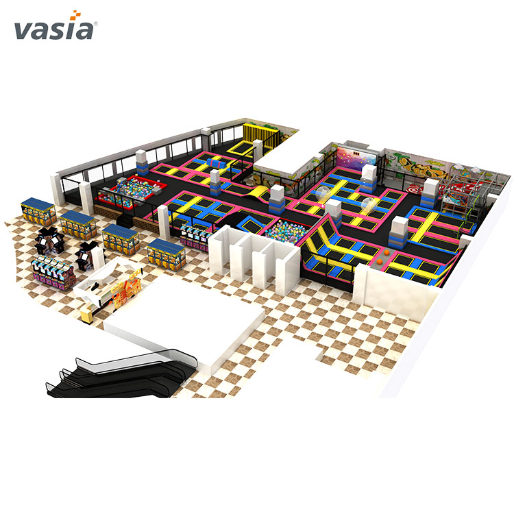 Divertido parque de trampolines de ejercicio para adultos y niños-Vasia