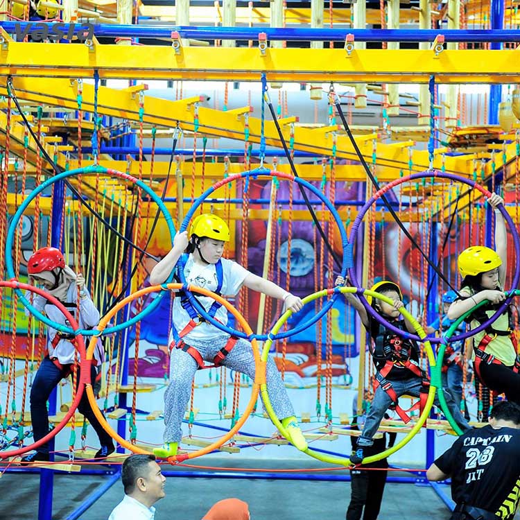 Parque de trampolines de atracciones para niños