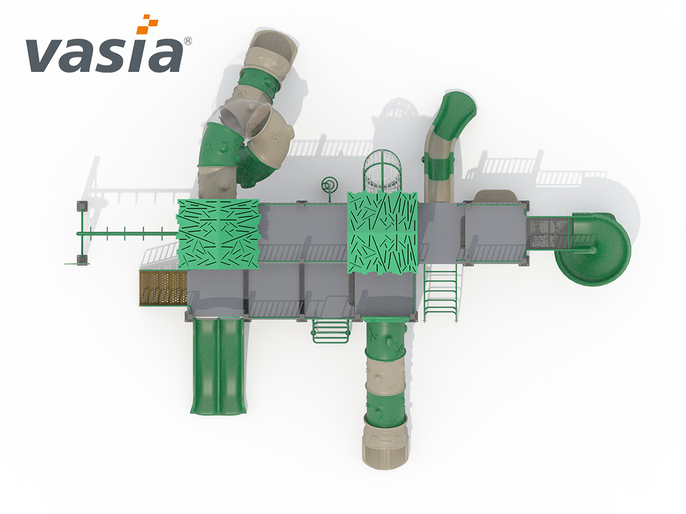 parque infantil de pl&aacute;stico al aire libre W0008