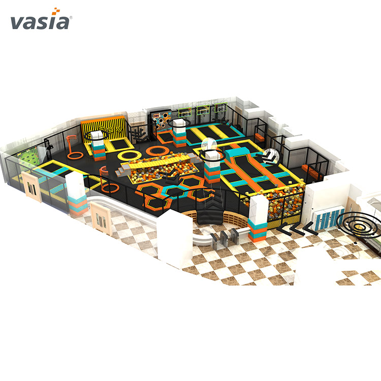 Divertido parque de trampolines de ejercicio para adultos y niños-Vasia